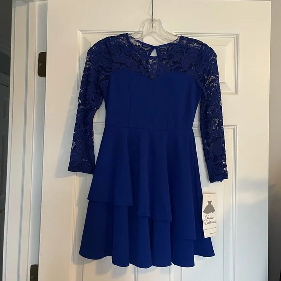 Rare Edition royal blue lace dress. Girls size 8. NWT Rare Edition royal blue lace dress. Girls size 8. NWT
